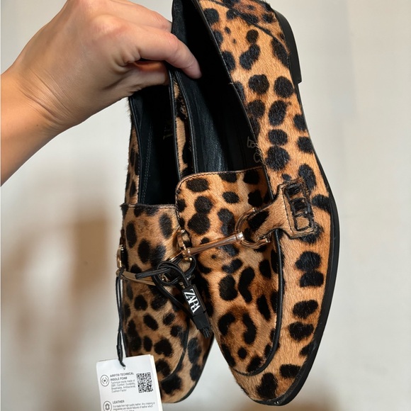 NWT ZARA cheetah print loafer slip ons - Picture 7 of 9